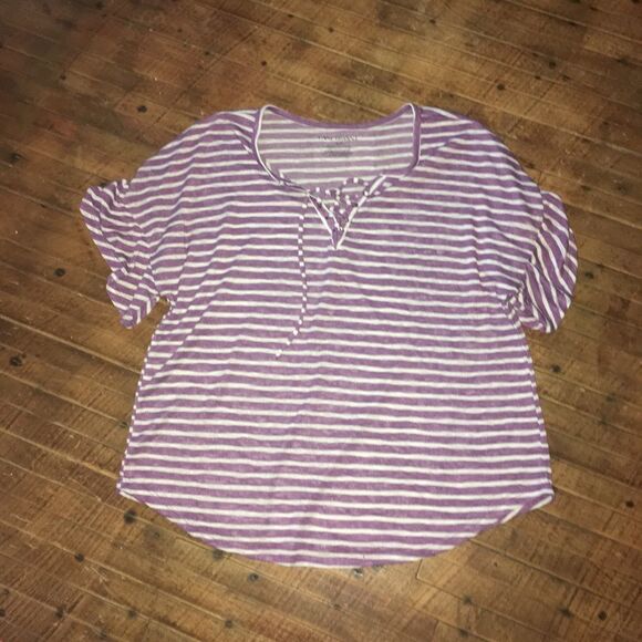 Lane Bryant Tops - Lane Bryant 18/20 striped peasant flowy blouse